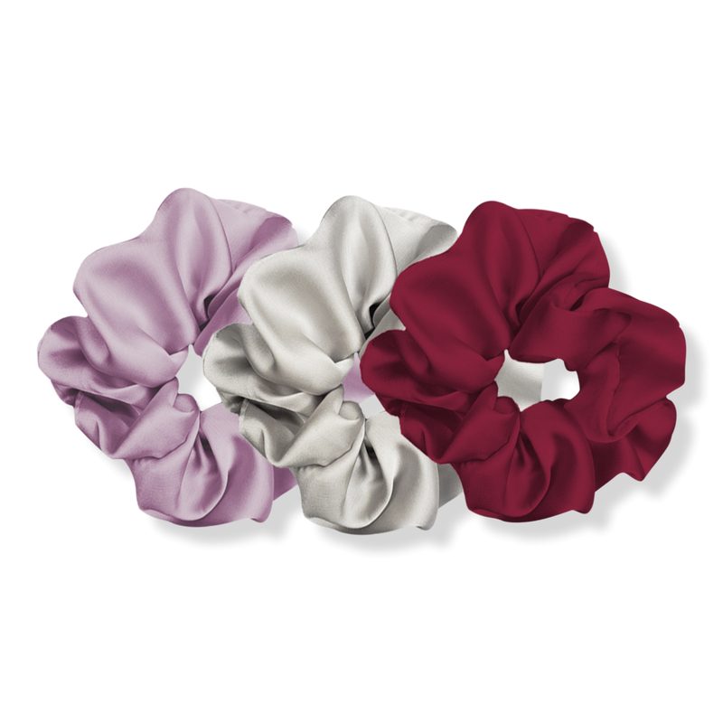Luxe Plush Scrunchies - Cabernet Slate