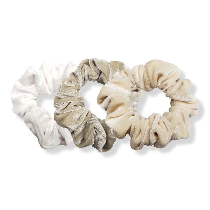 Luxe Velvet Scrunchies - Vanilla Bean