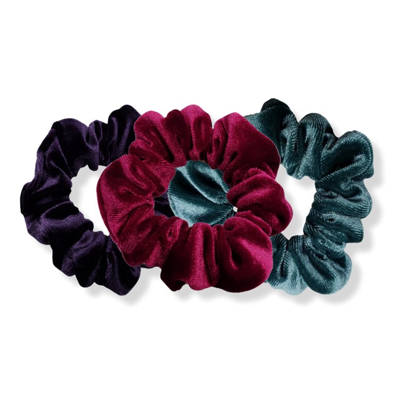 Luxe Velvet Scrunchies - Wild Berry