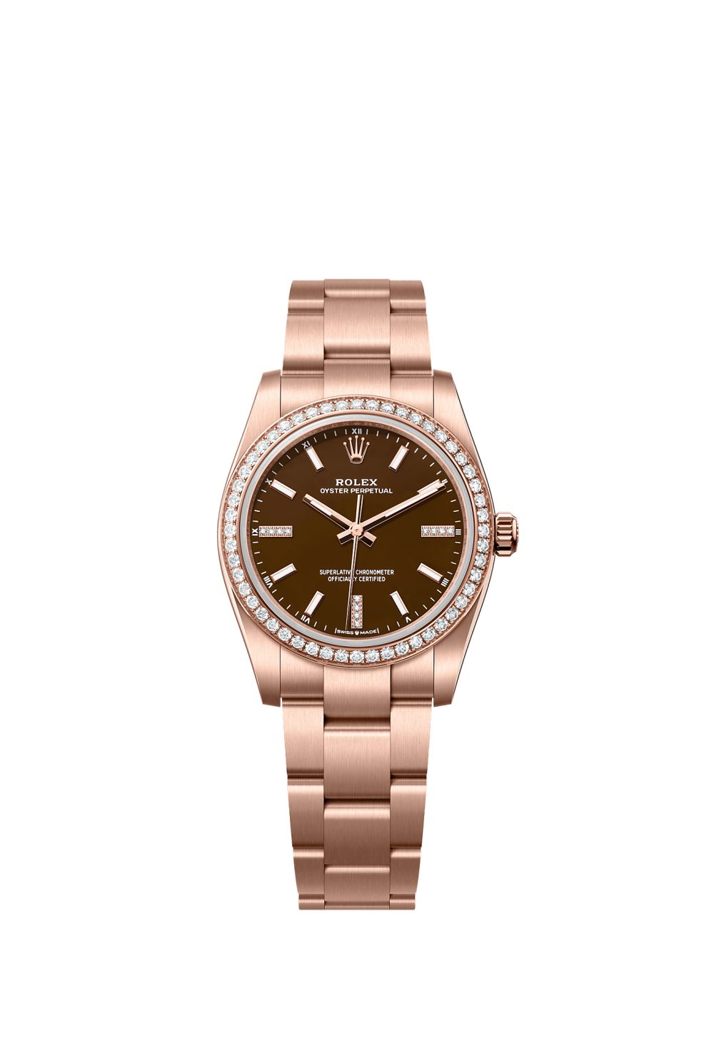 Oyster Perpetual 34 – Everose gold and diamonds