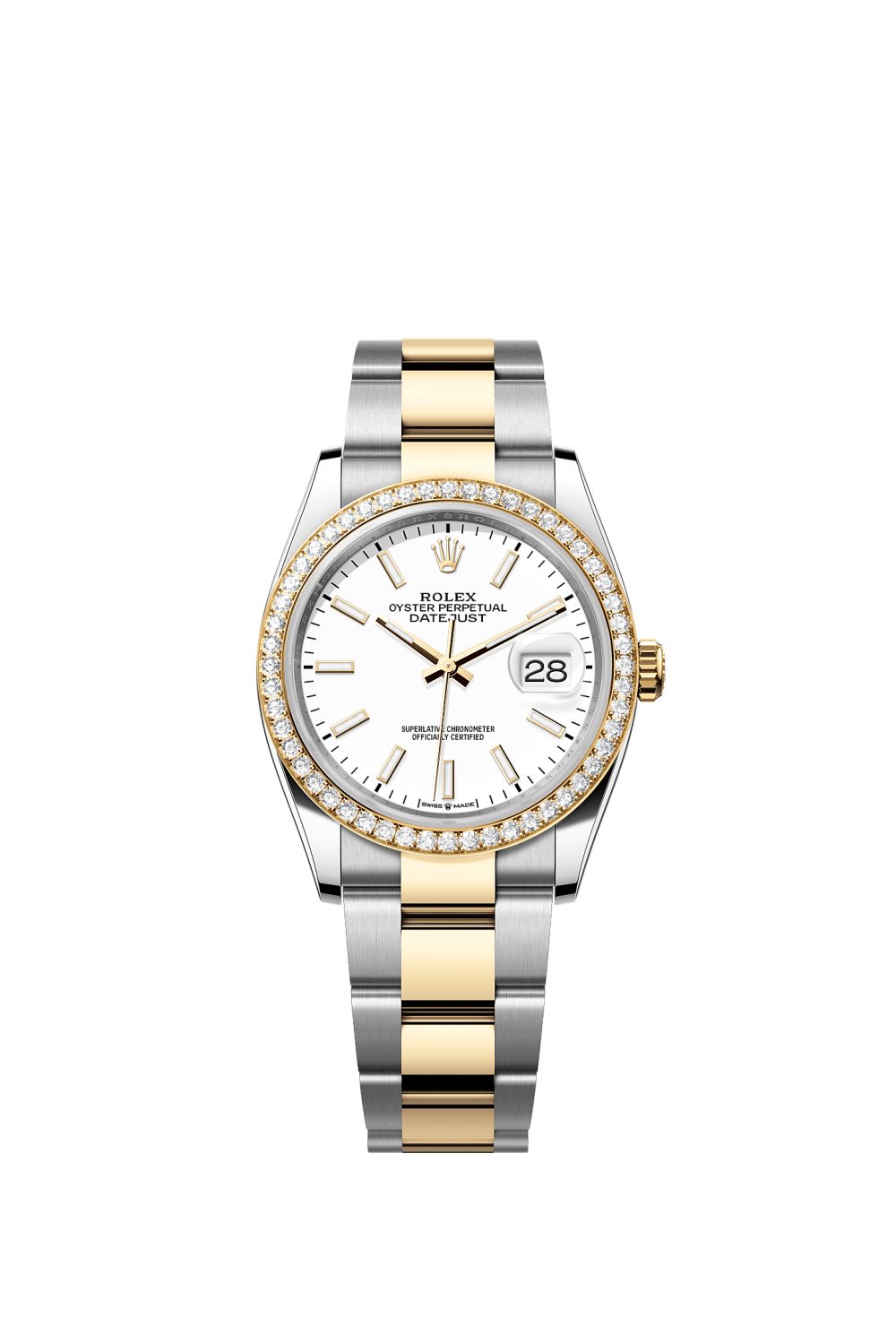 Datejust 36 – Oystersteel, yellow gold and diamonds