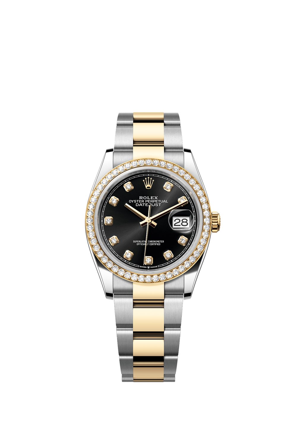 Datejust 36 – Oystersteel, yellow gold and diamonds