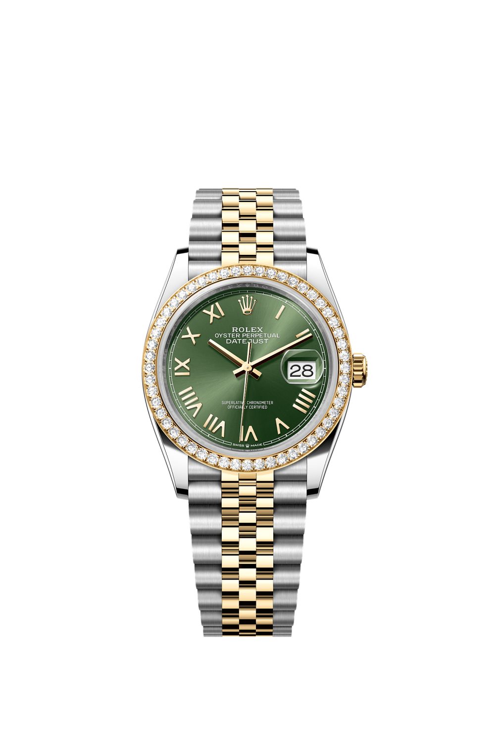 Datejust 36 – Oystersteel, yellow gold and diamonds