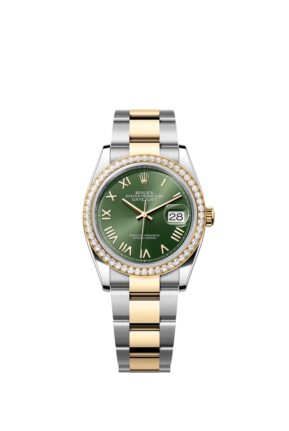 Datejust 36 – Oystersteel, yellow gold and diamonds