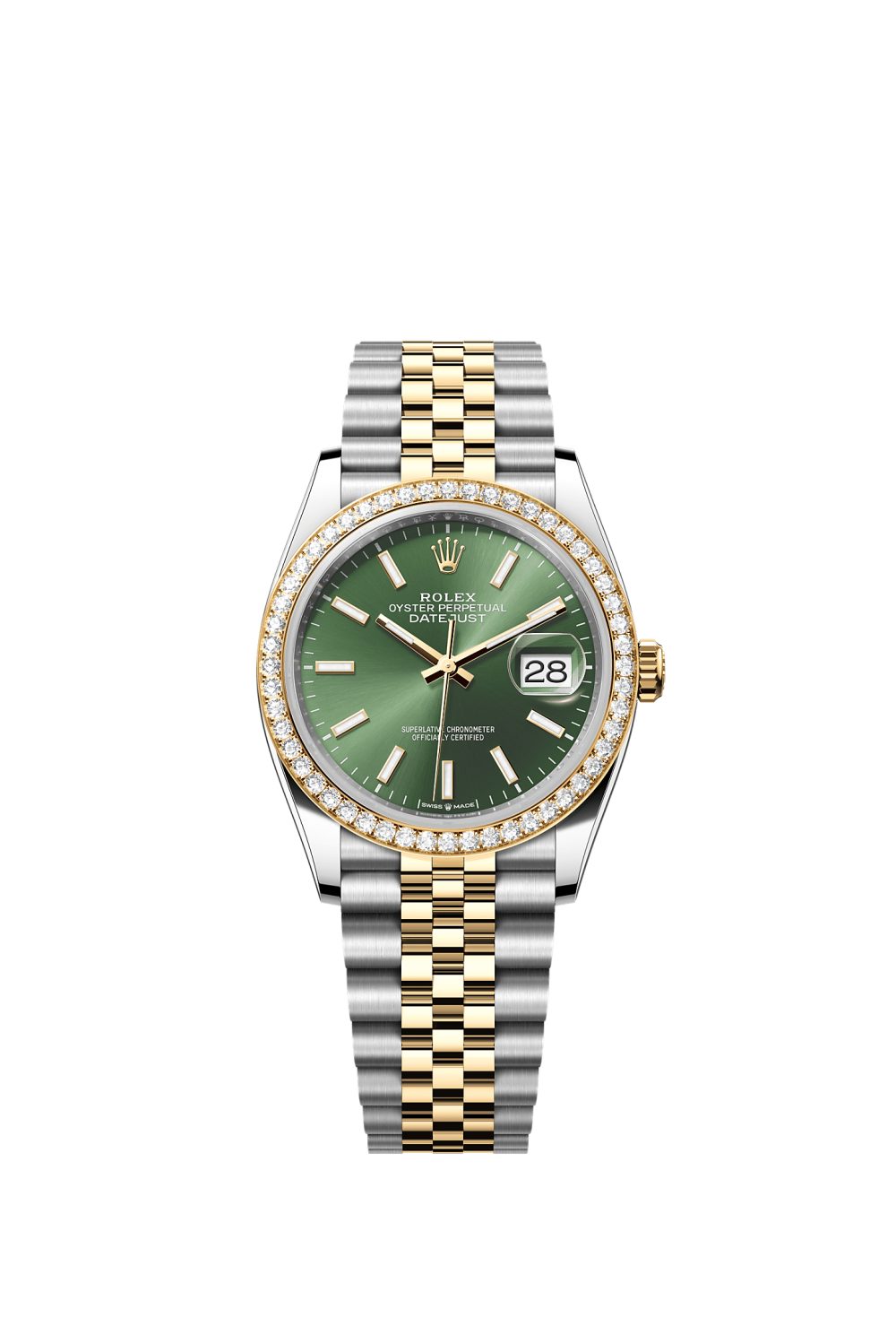 Datejust 36 – Oystersteel, yellow gold and diamonds