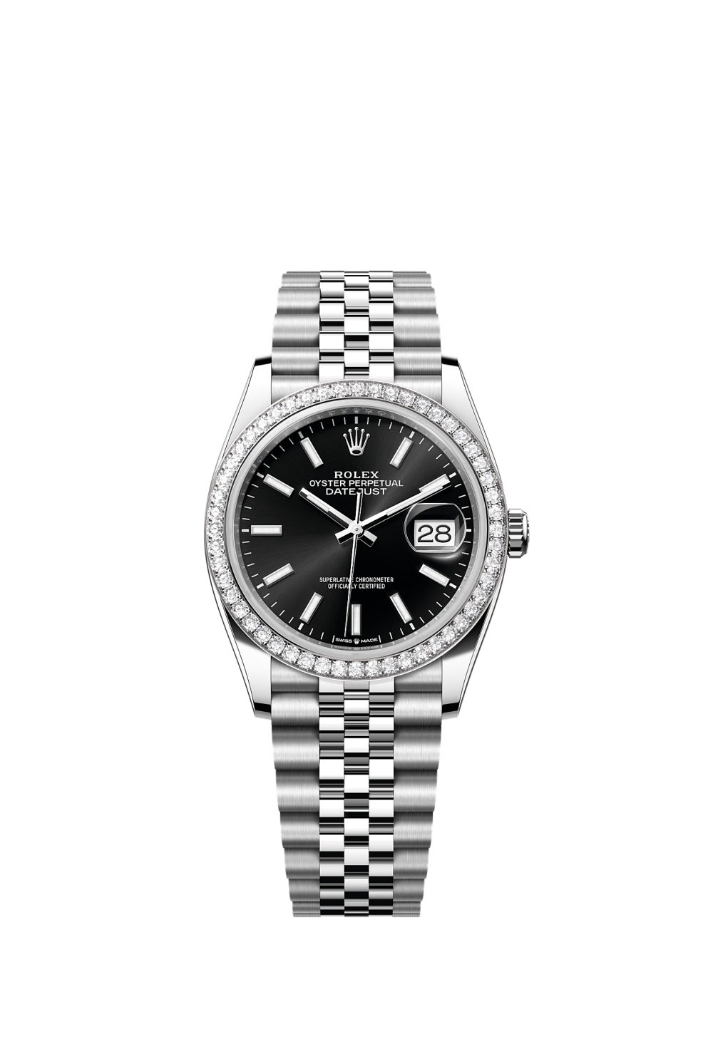 Datejust 36 – Oystersteel, white gold and diamonds