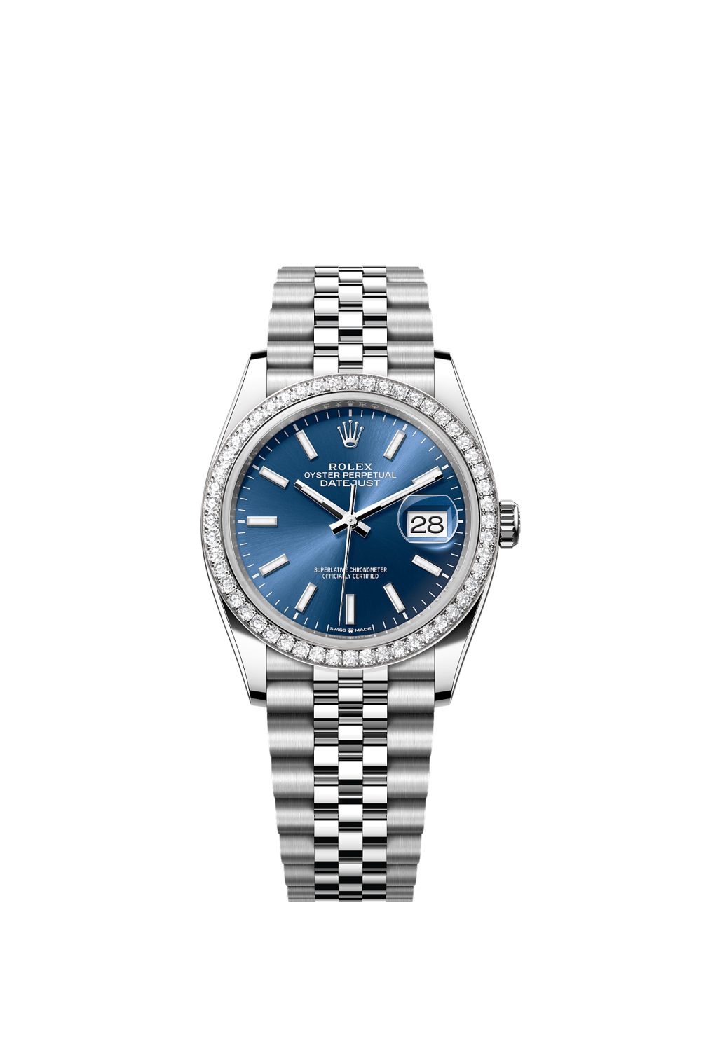 Datejust 36 – Oystersteel, white gold and diamonds