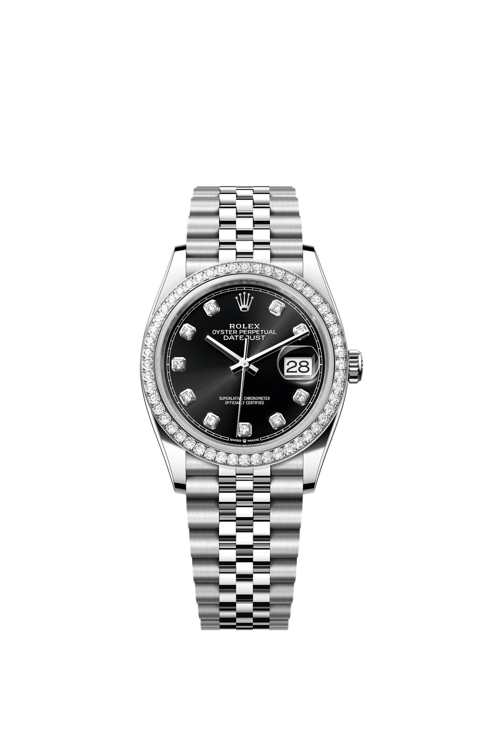 Datejust 36 – Oystersteel, white gold and diamonds