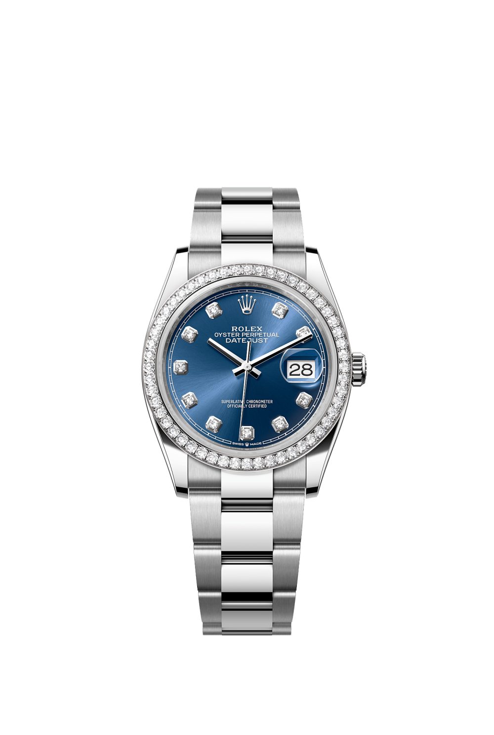 Datejust 36 – Oystersteel, white gold and diamonds