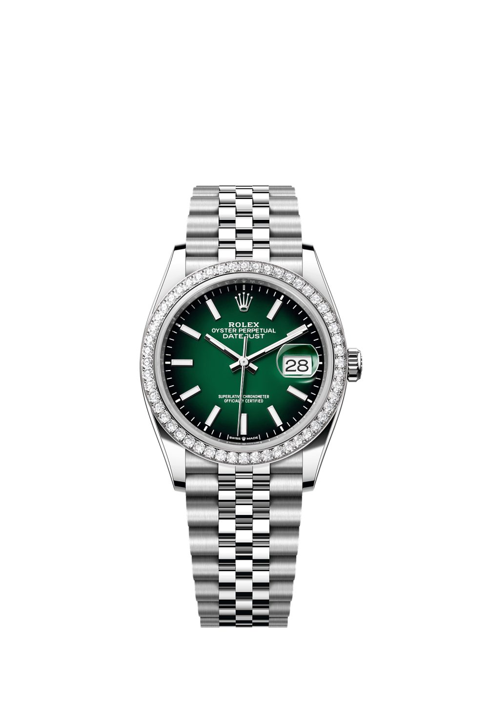 Datejust 36 – Oystersteel, white gold and diamonds