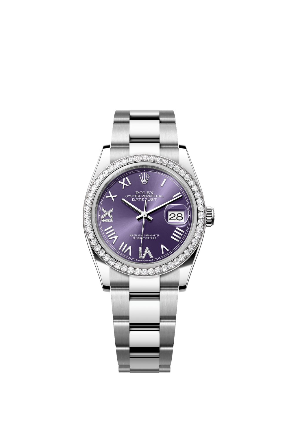 Datejust 36 – Oystersteel, white gold and diamonds