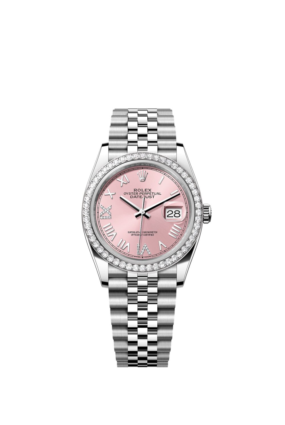 Datejust 36 – Oystersteel, white gold and diamonds
