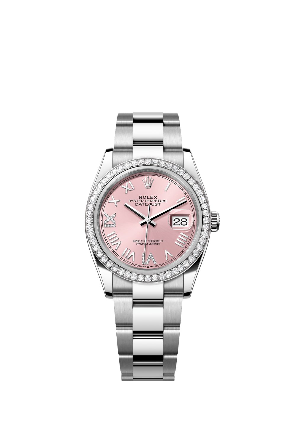 Datejust 36 – Oystersteel, white gold and diamonds
