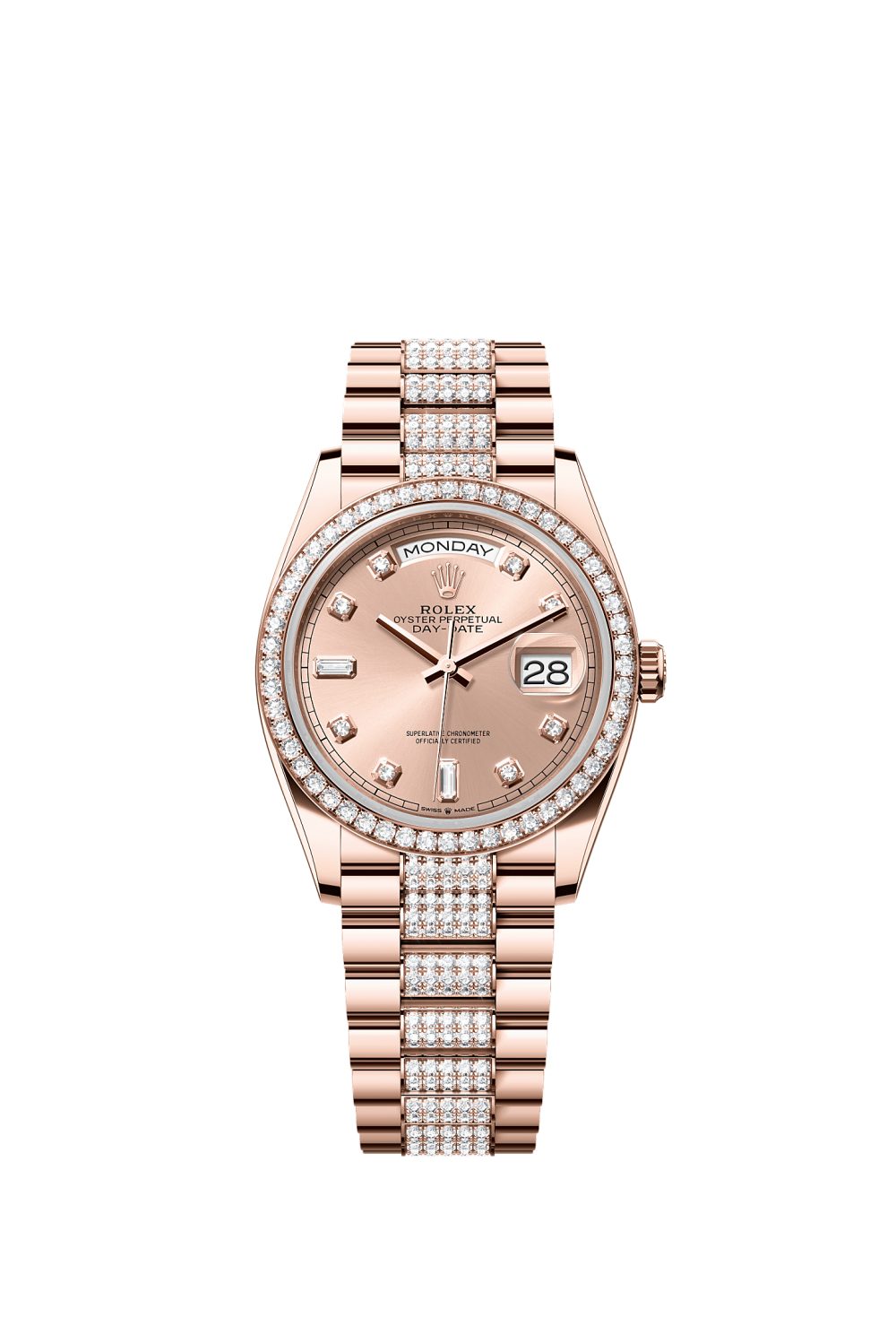 Day-Date 36 – Everose gold and diamonds