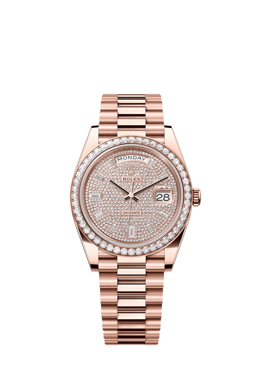 Day-Date 40 – Everose gold and diamonds