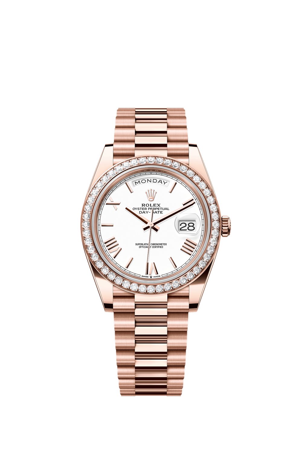 Day-Date 40 – Everose gold and diamonds