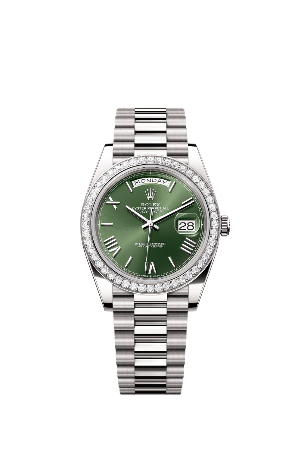 Day-Date 40 – white gold and diamonds