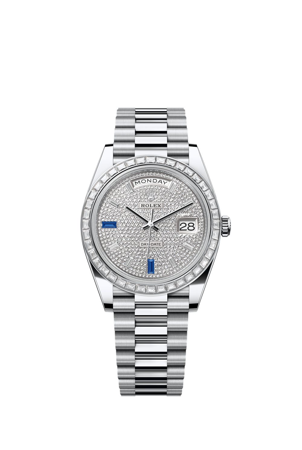 Day-Date 40 – platinum and diamonds