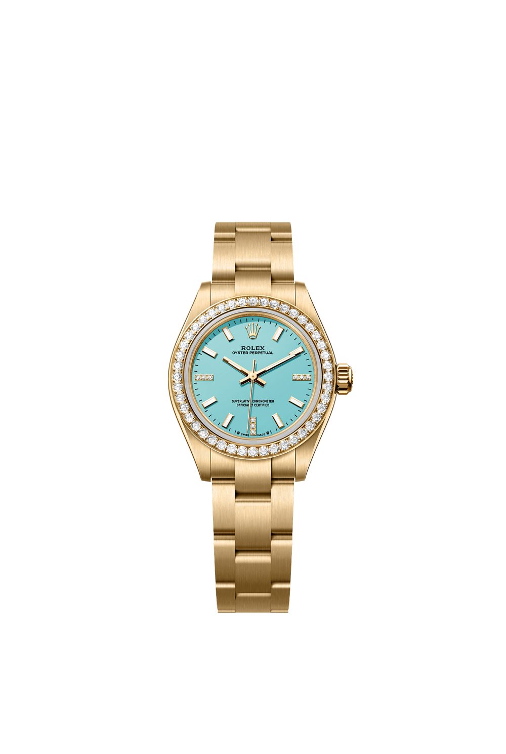 Oyster Perpetual 28 – yellow gold and diamonds