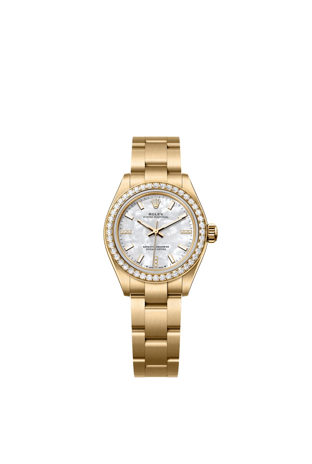 Oyster Perpetual 28 – yellow gold and diamonds