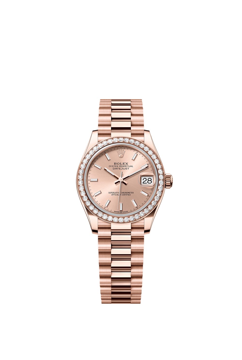 Datejust 31 – Everose gold and diamonds