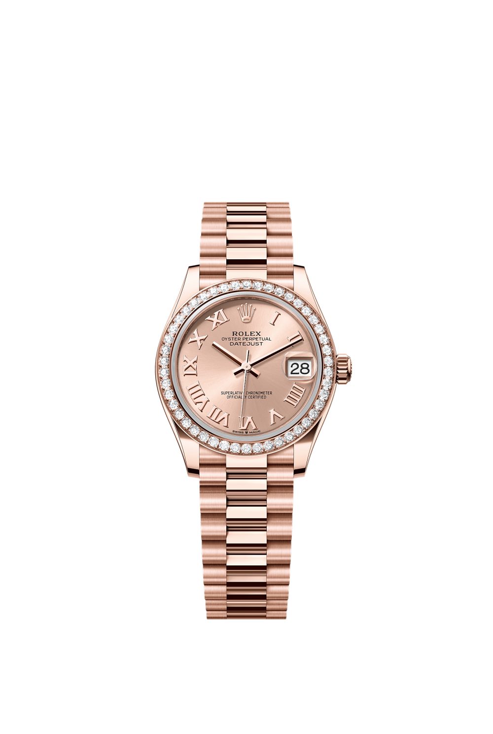 Datejust 31 – Everose gold and diamonds