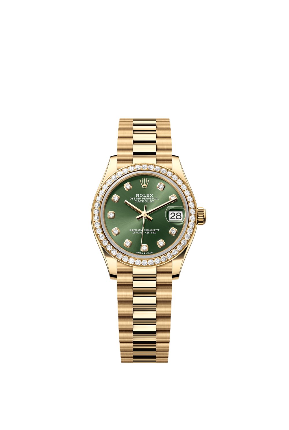Datejust 31 – yellow gold and diamonds