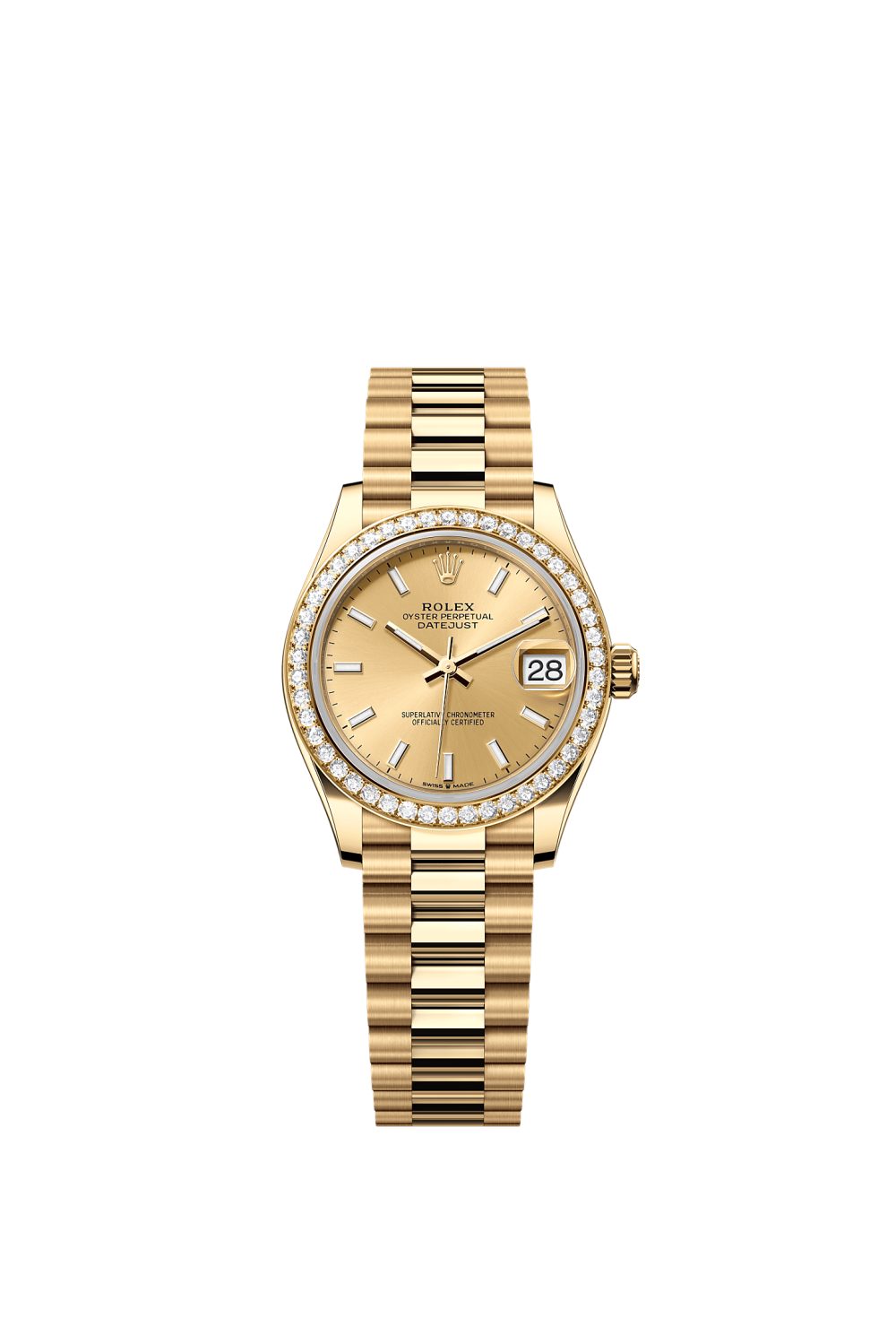 Datejust 31 – yellow gold and diamonds