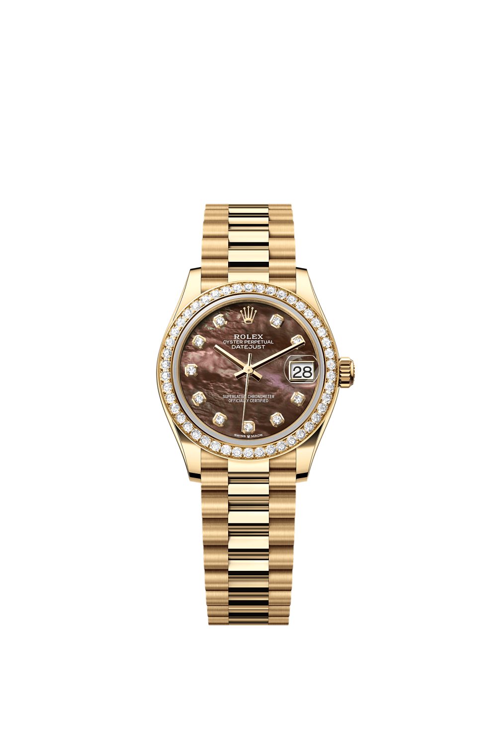 Datejust 31 – yellow gold and diamonds