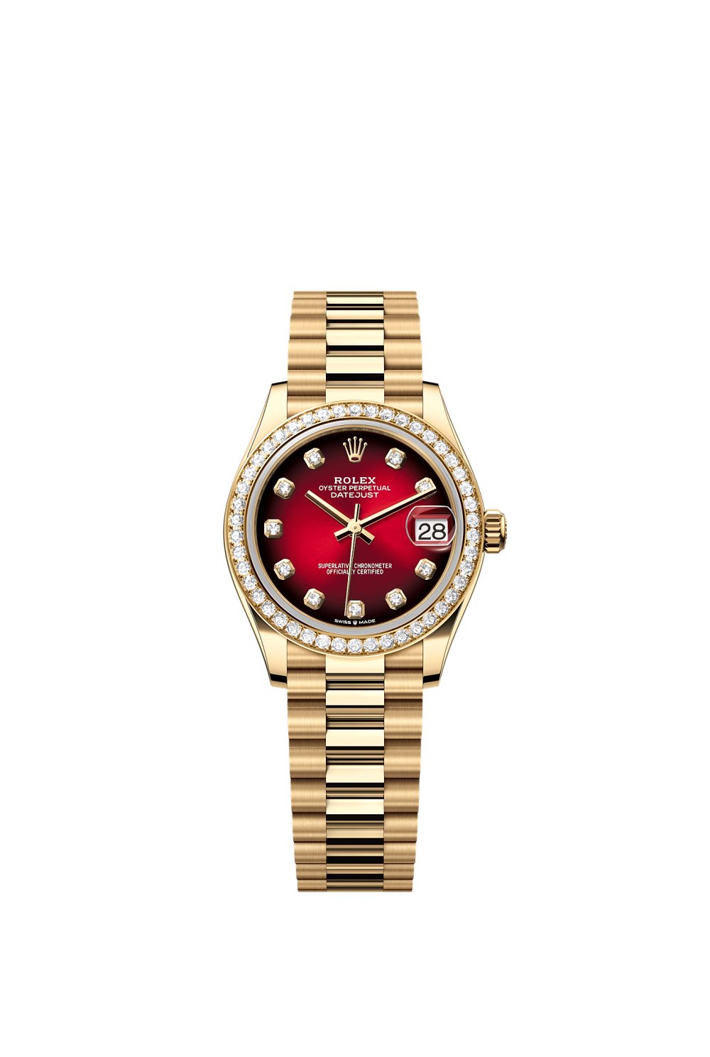Datejust 31 – yellow gold and diamonds