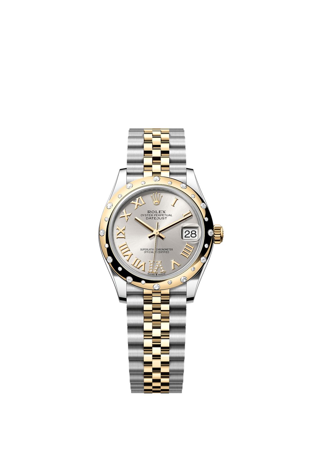 Datejust 31 – Oystersteel, yellow gold and diamonds