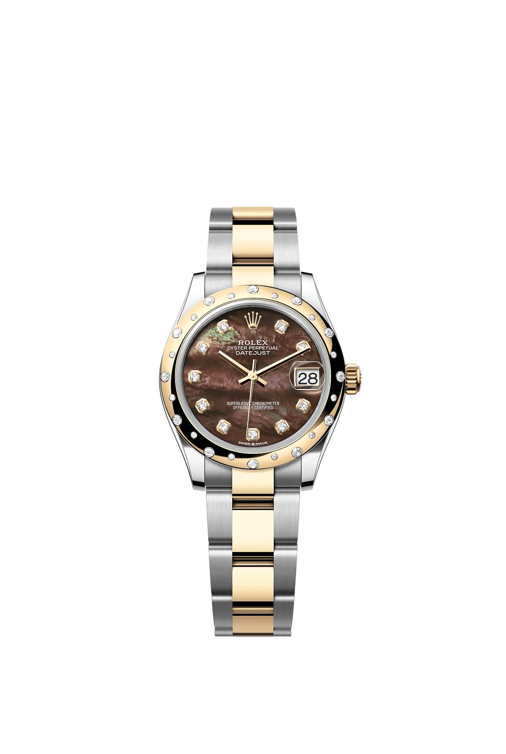 Datejust 31 – Oystersteel, yellow gold and diamonds