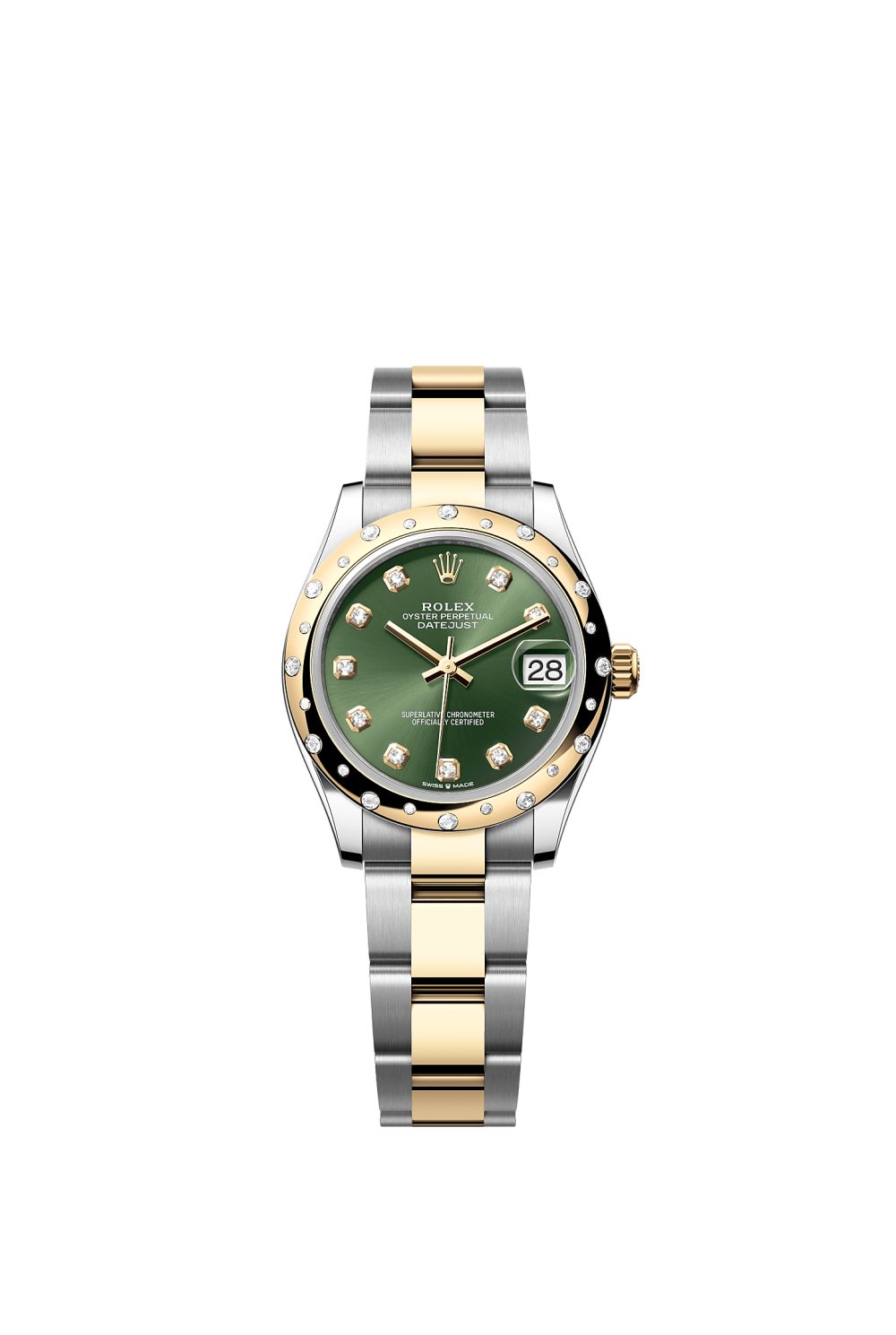 Datejust 31 – Oystersteel, yellow gold and diamonds