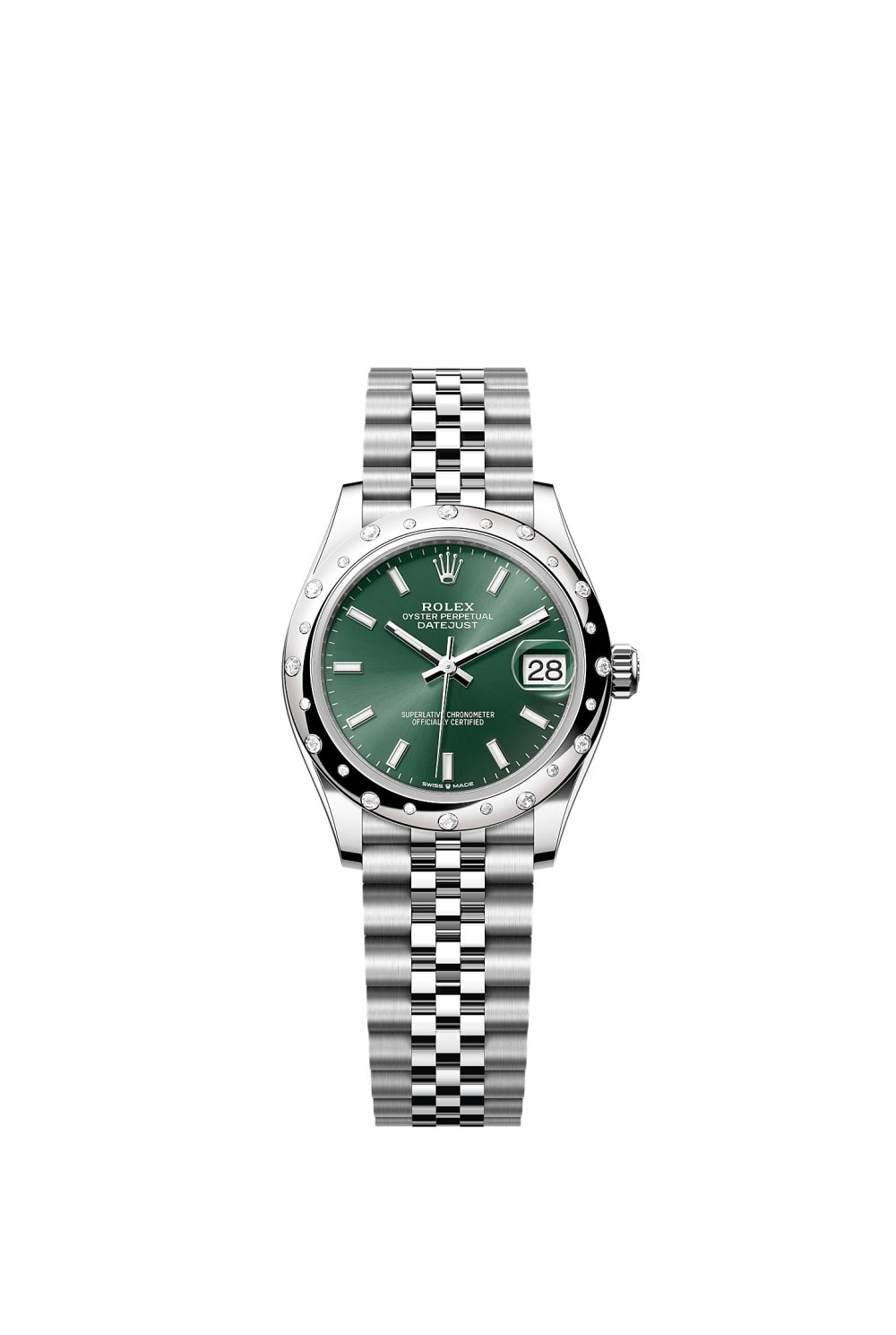 Datejust 31 – Oystersteel, white gold and diamonds