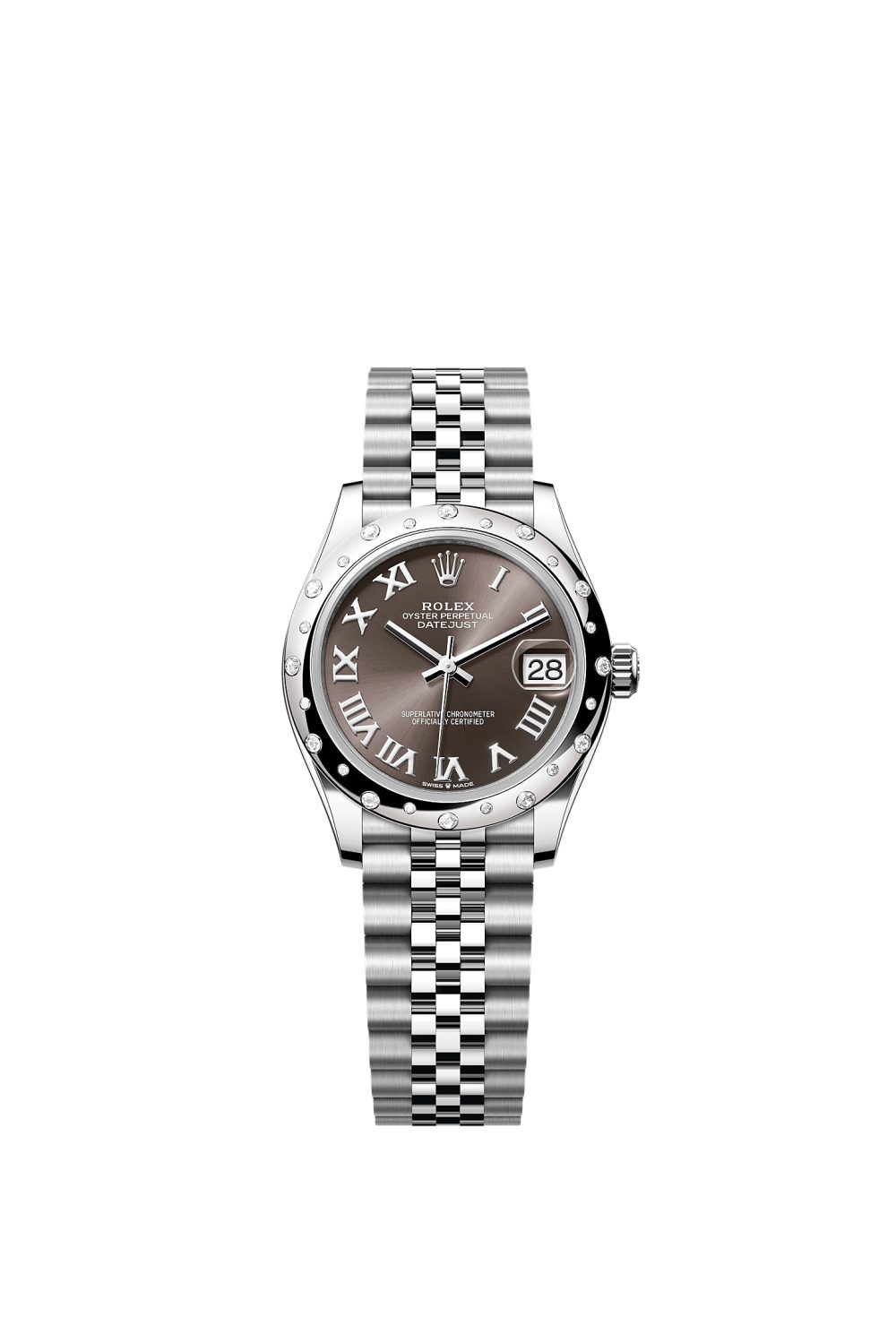 Datejust 31 – Oystersteel, white gold and diamonds