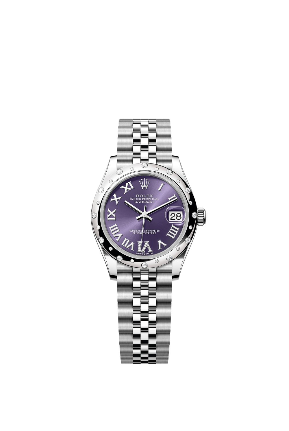 Datejust 31 – Oystersteel, white gold and diamonds