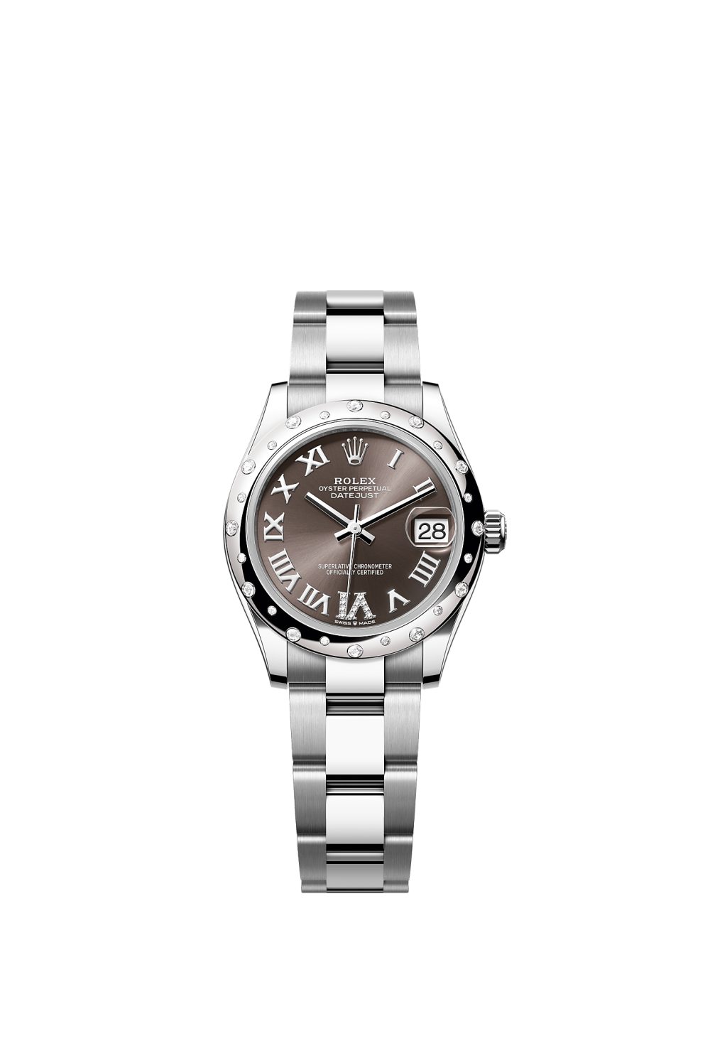 Datejust 31 – Oystersteel, white gold and diamonds
