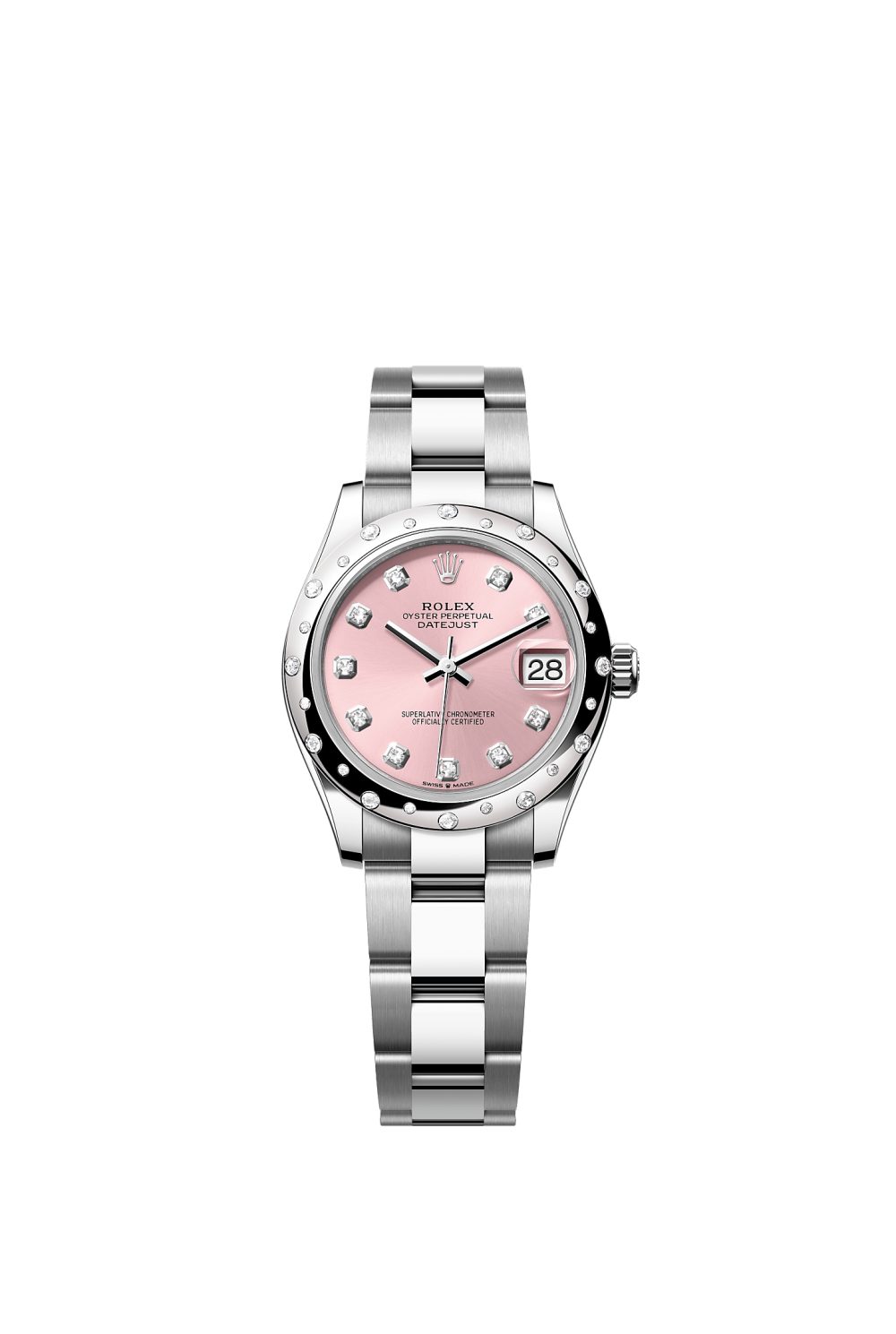 Datejust 31 – Oystersteel, white gold and diamonds