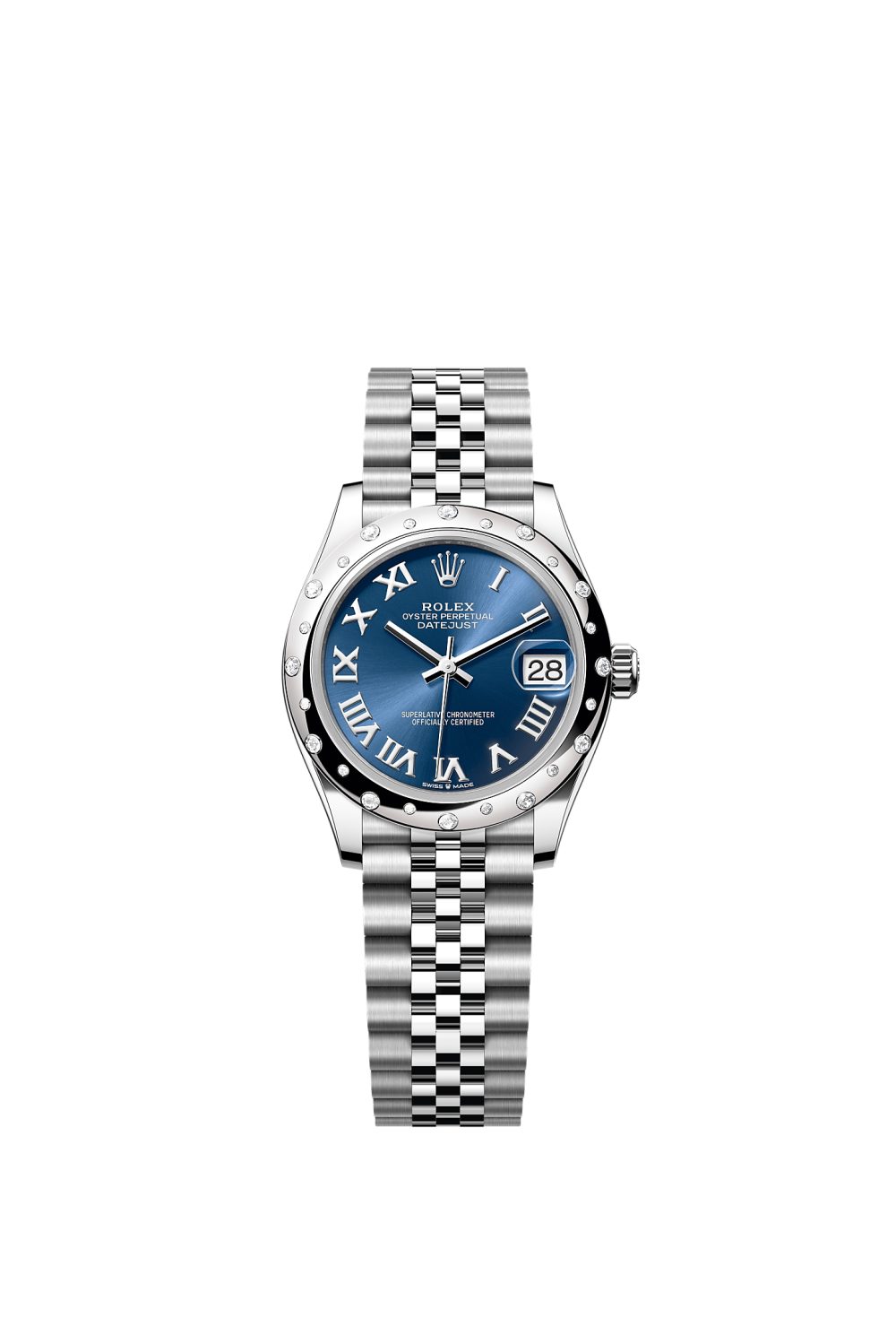 Datejust 31 – Oystersteel, white gold and diamonds