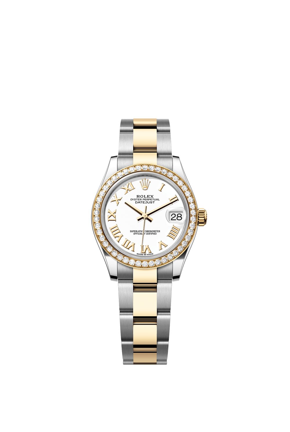Datejust 31 – Oystersteel, yellow gold and diamonds