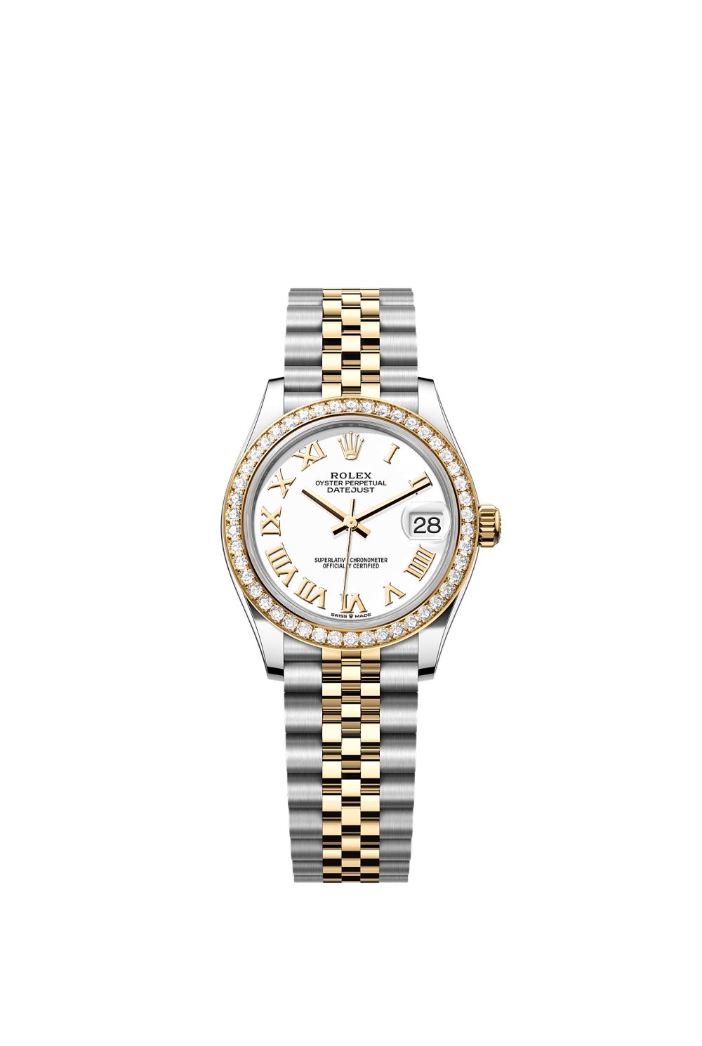Datejust 31 – Oystersteel, yellow gold and diamonds