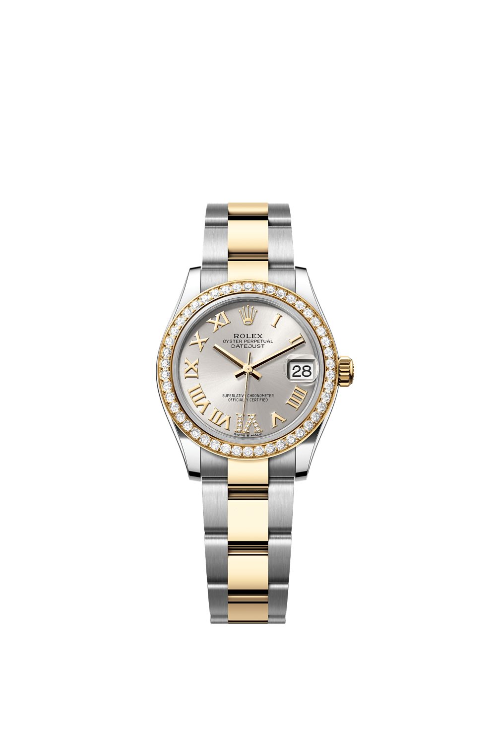 Datejust 31 – Oystersteel, yellow gold and diamonds