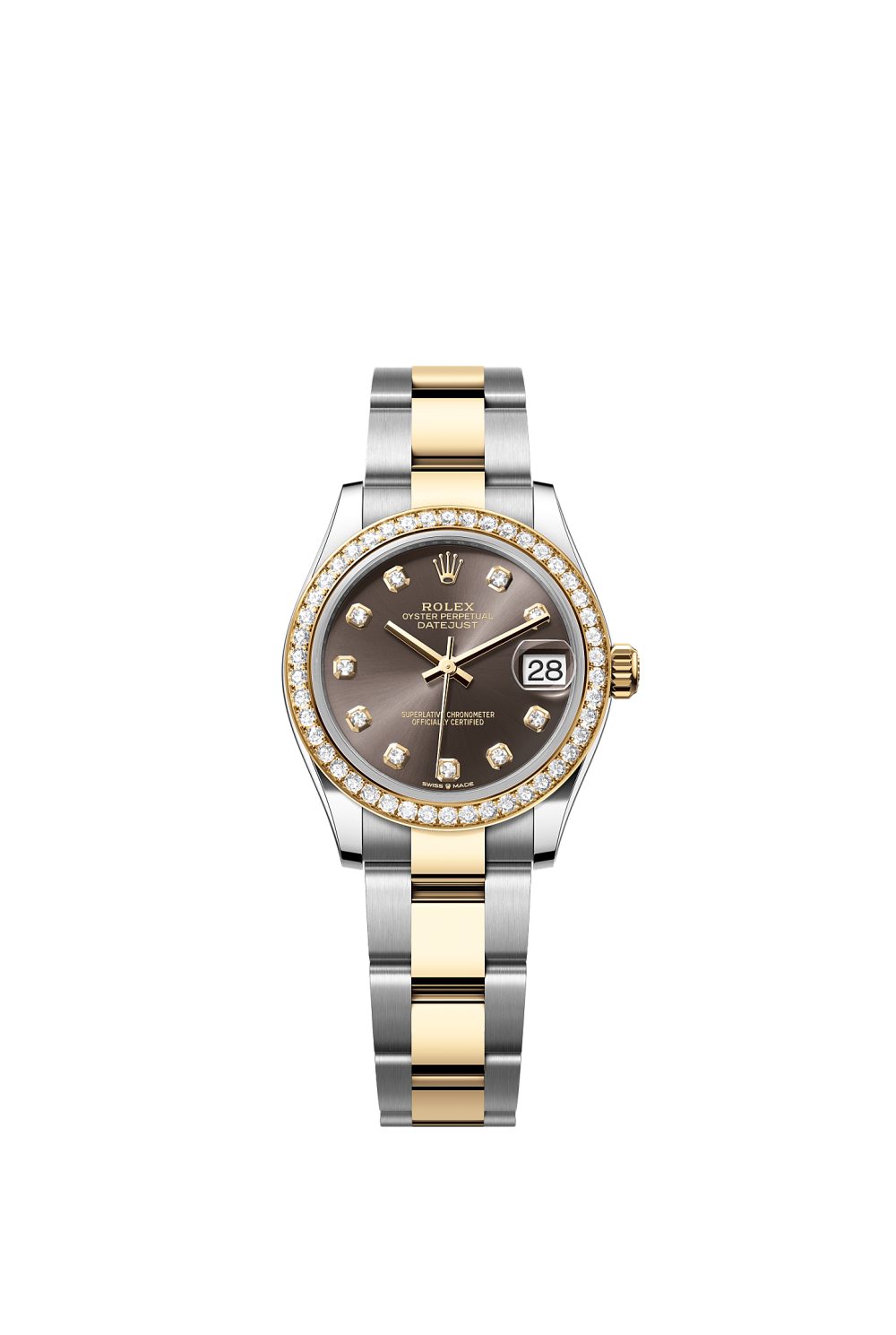 Datejust 31 – Oystersteel, yellow gold and diamonds