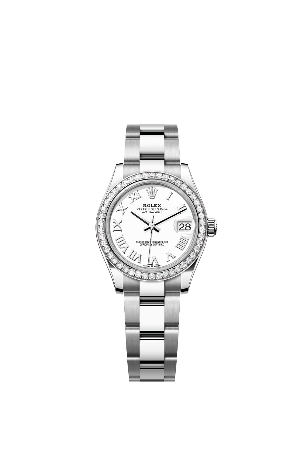 Datejust 31 – Oystersteel, white gold and diamonds