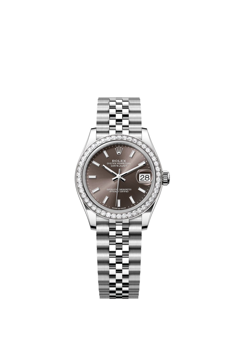Datejust 31 – Oystersteel, white gold and diamonds