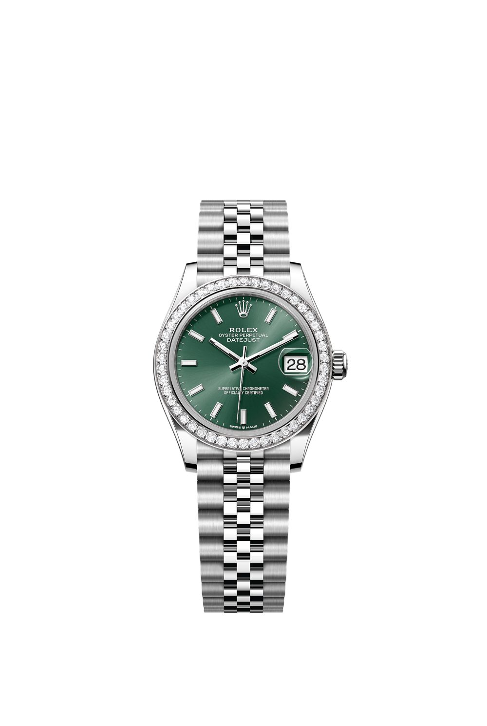 Datejust 31 – Oystersteel, white gold and diamonds