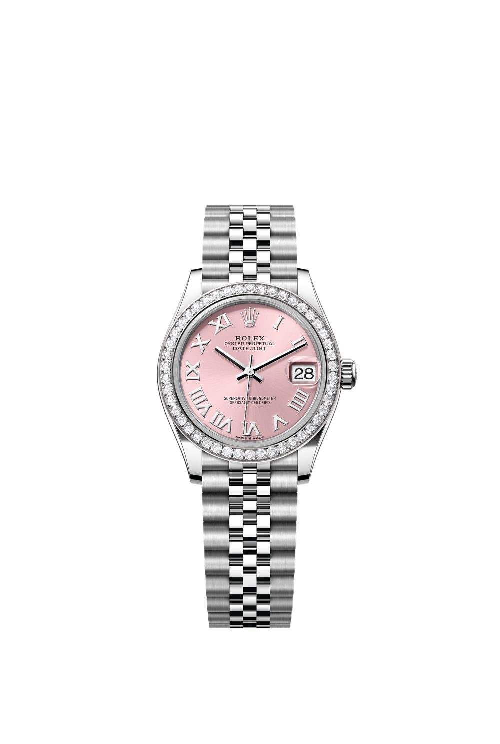 Datejust 31 – Oystersteel, white gold and diamonds