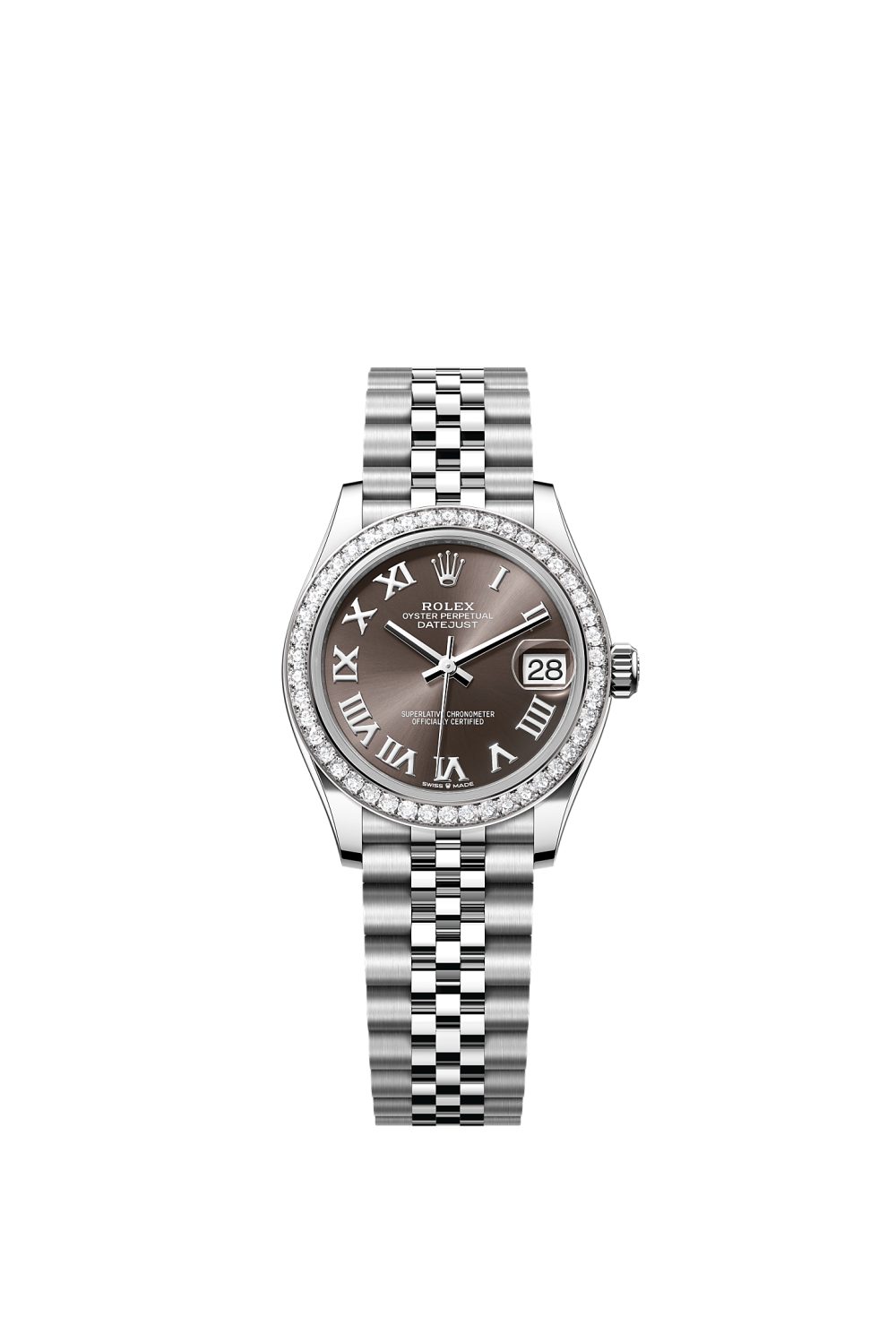 Datejust 31 – Oystersteel, white gold and diamonds