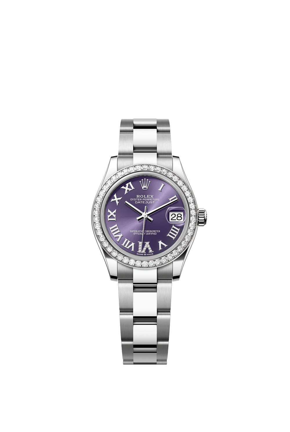 Datejust 31 – Oystersteel, white gold and diamonds