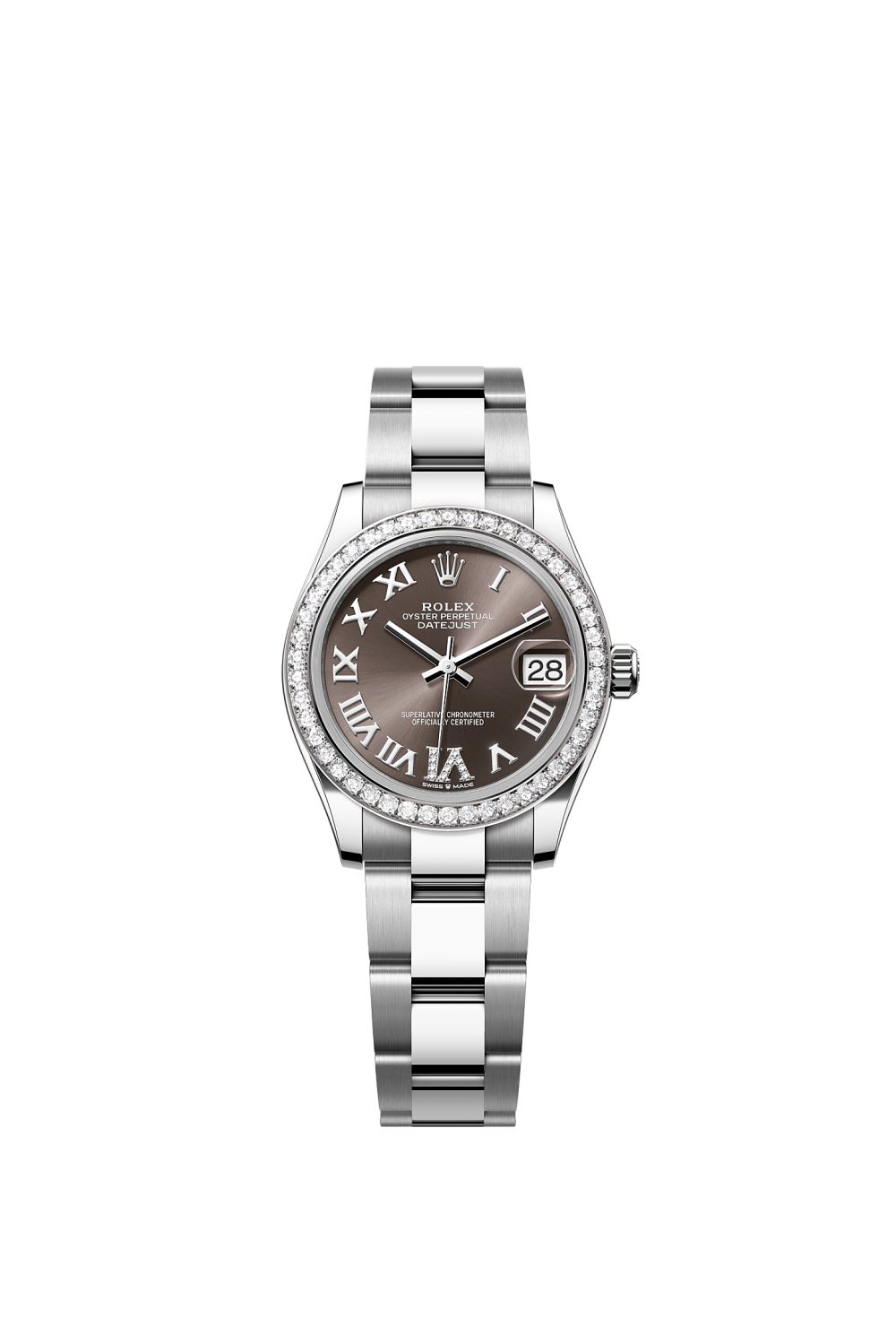 Datejust 31 – Oystersteel, white gold and diamonds